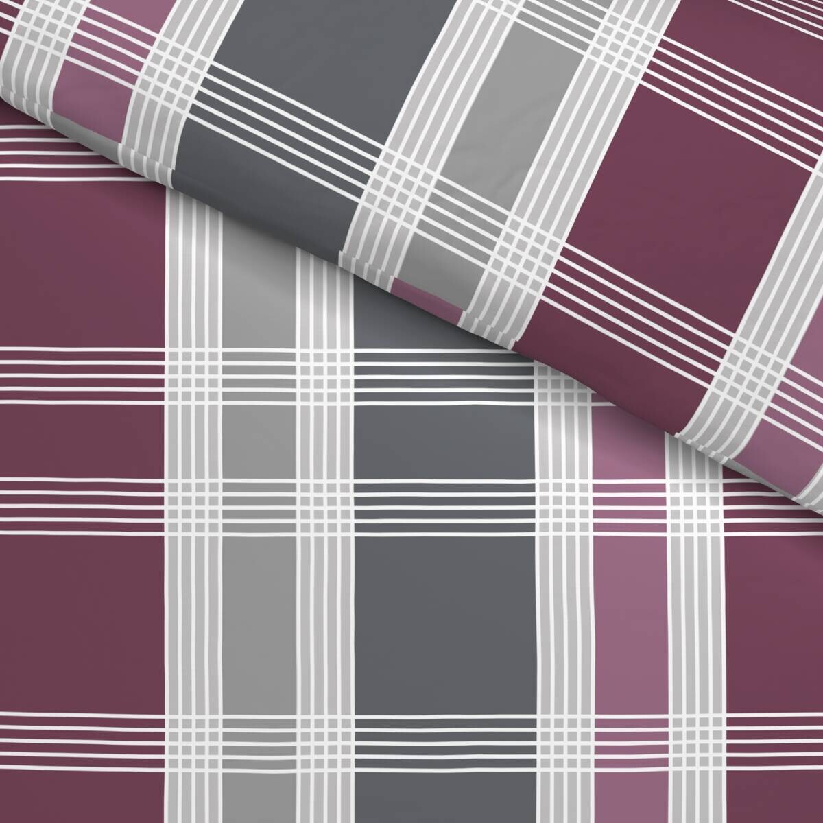 Baumwoll Bettwäsche Biber bordeaux 40% Polyester, 60% Baumwolle B/L: ca. 135x200 cm