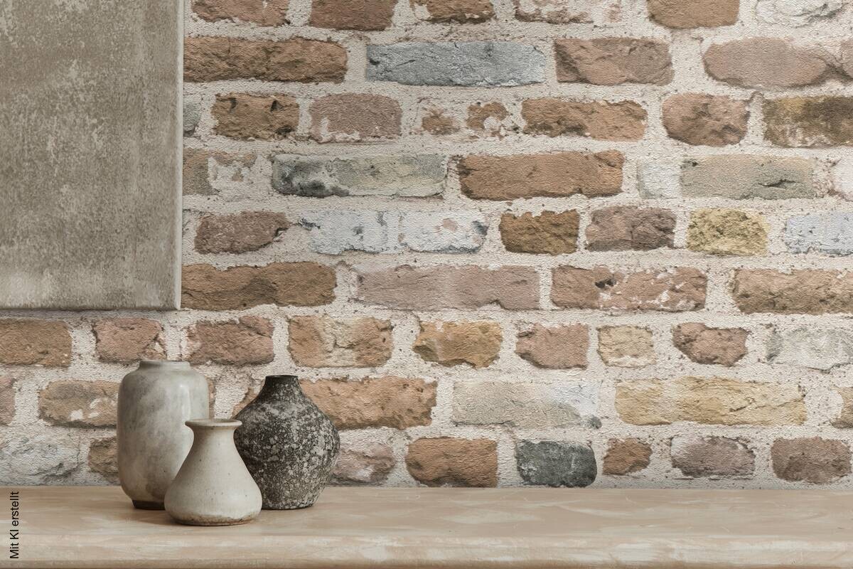 A.S.Creation Vliestapete beige grau B/H/D: ca. 53x1005x8,7 cm