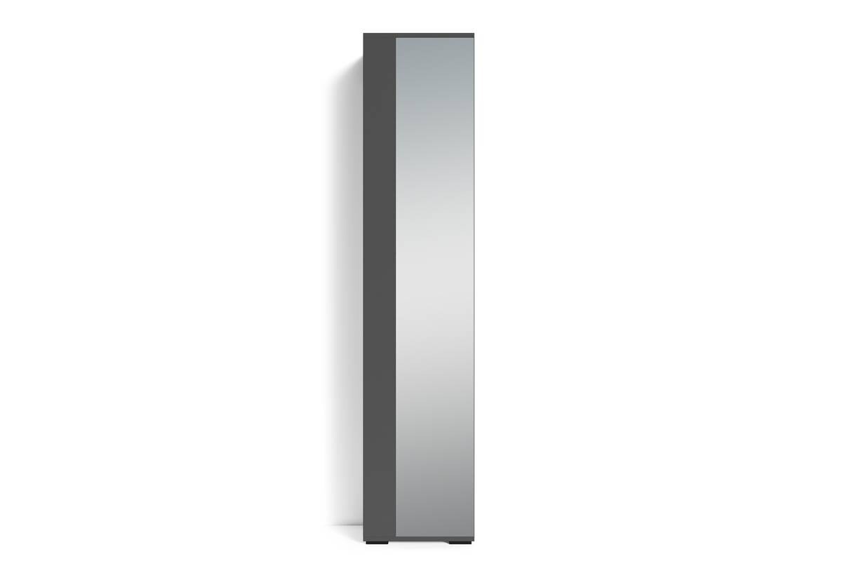 Hochschrank BEN anthrazit Spiegel B/H/T: ca. 40x184x35 cm