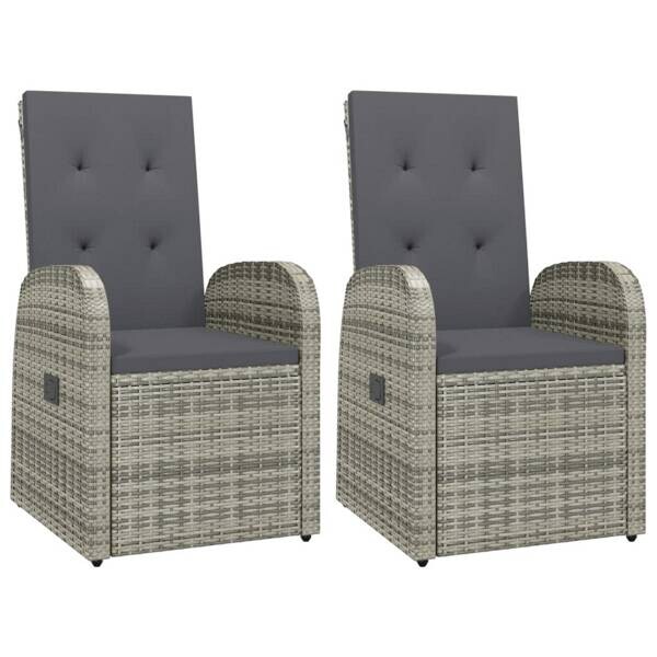 vidaXL Gartensessel grau Kunststoff B/H/L: ca. 73x105x57 cm