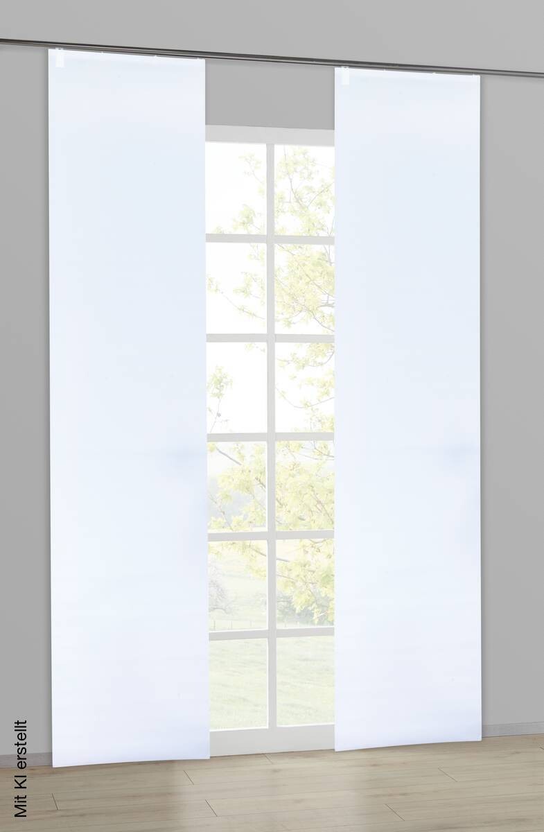 POCOline Schiebevorhang Neapel weiß 100% Polyester B/L: ca. 60x245 cm