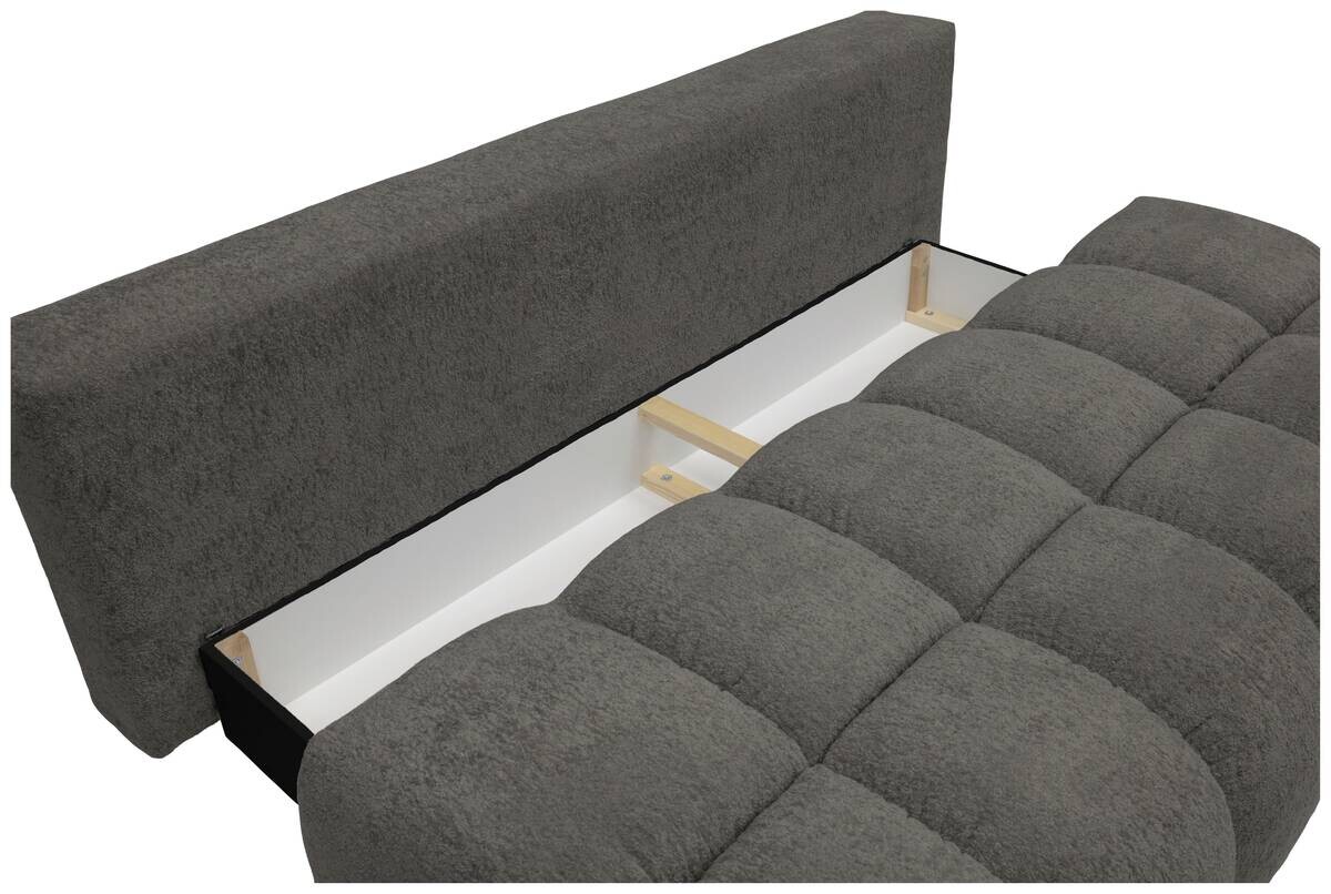 Schlafsofa dunkelgrau Polyester B/H/T: ca. 210x72x105 cm