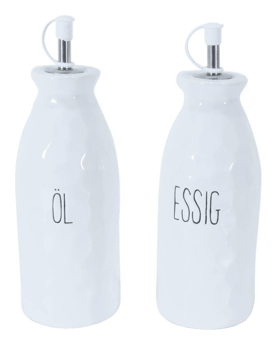 Essig und Öl-Set weiß Porzellan