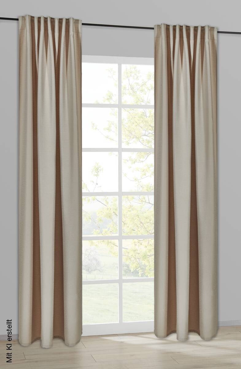 POCOline Kombivorhang Elena taupe B/L: ca. 140x245 cm