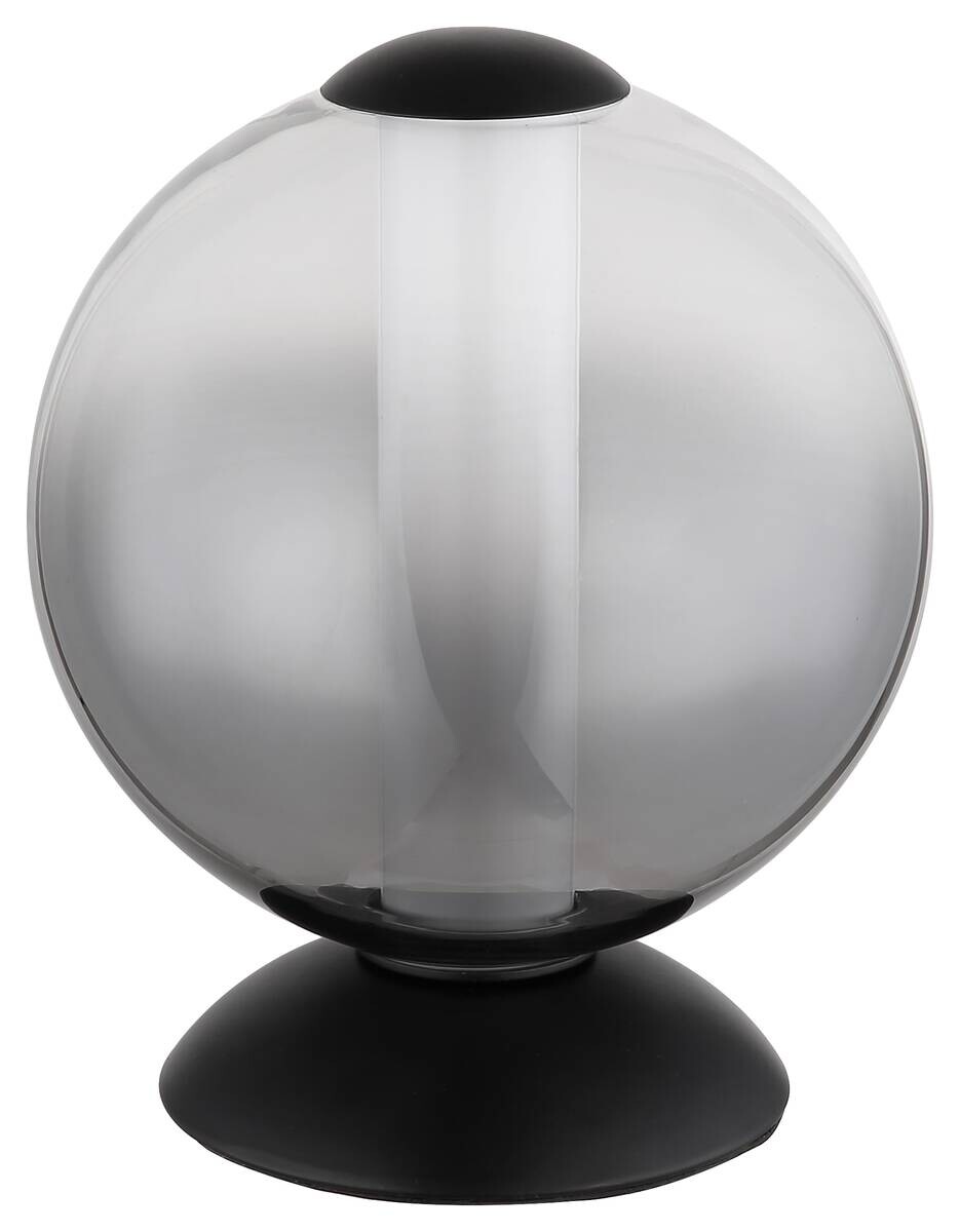 GLOBO Tischleuchte Rauch Opal mattschwarz Metall Glas H/D: ca. 21x18 cm 1 Brennstellen