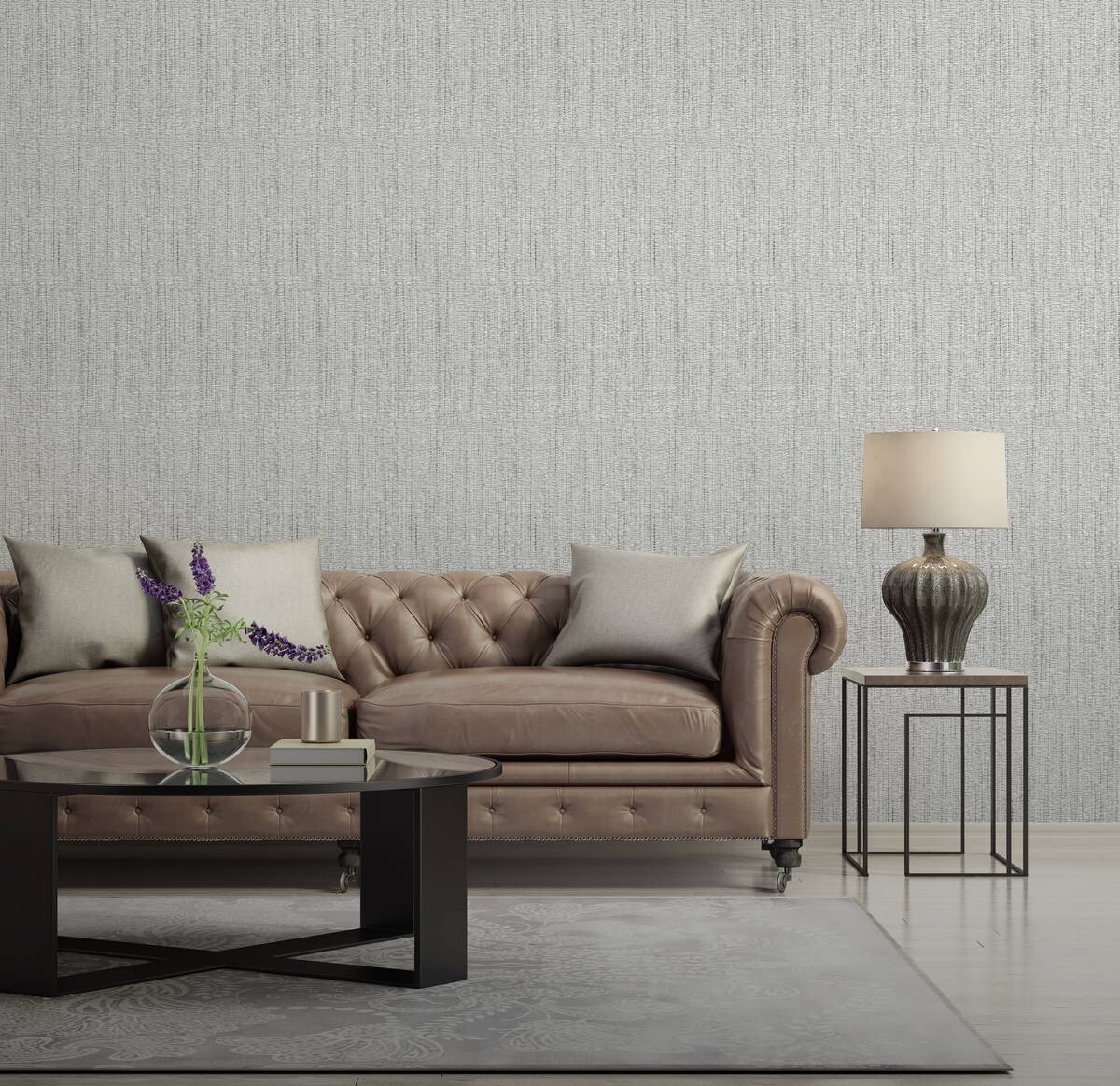 Vinyltapete Struktur grau B/L: ca. 53x1005 cm