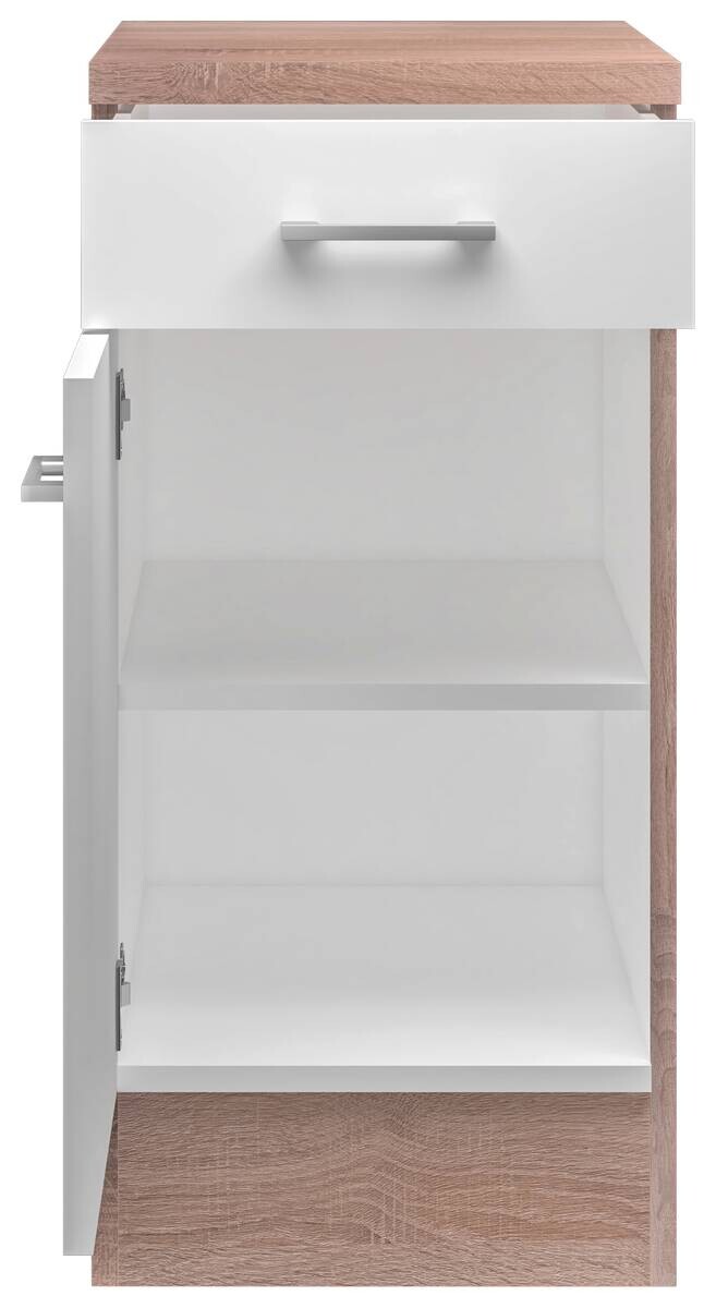 Unterschrank Samoa weiß Eiche Nachbildung B/H/T: ca. 40x85x60 cm