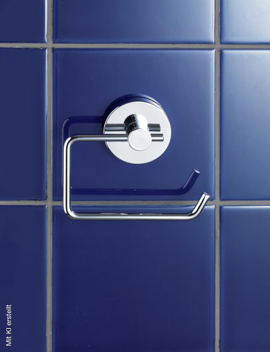 Toilettenpapierhalter Chrom Stahl B/H/L: ca. 13,5x10,5x3,7 cm