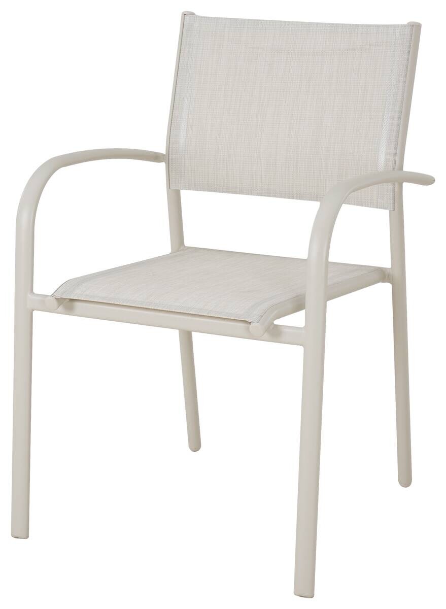 POCOline Stapelstuhl Florence beige Textilene B/H/L: ca. 57x85x57 cm