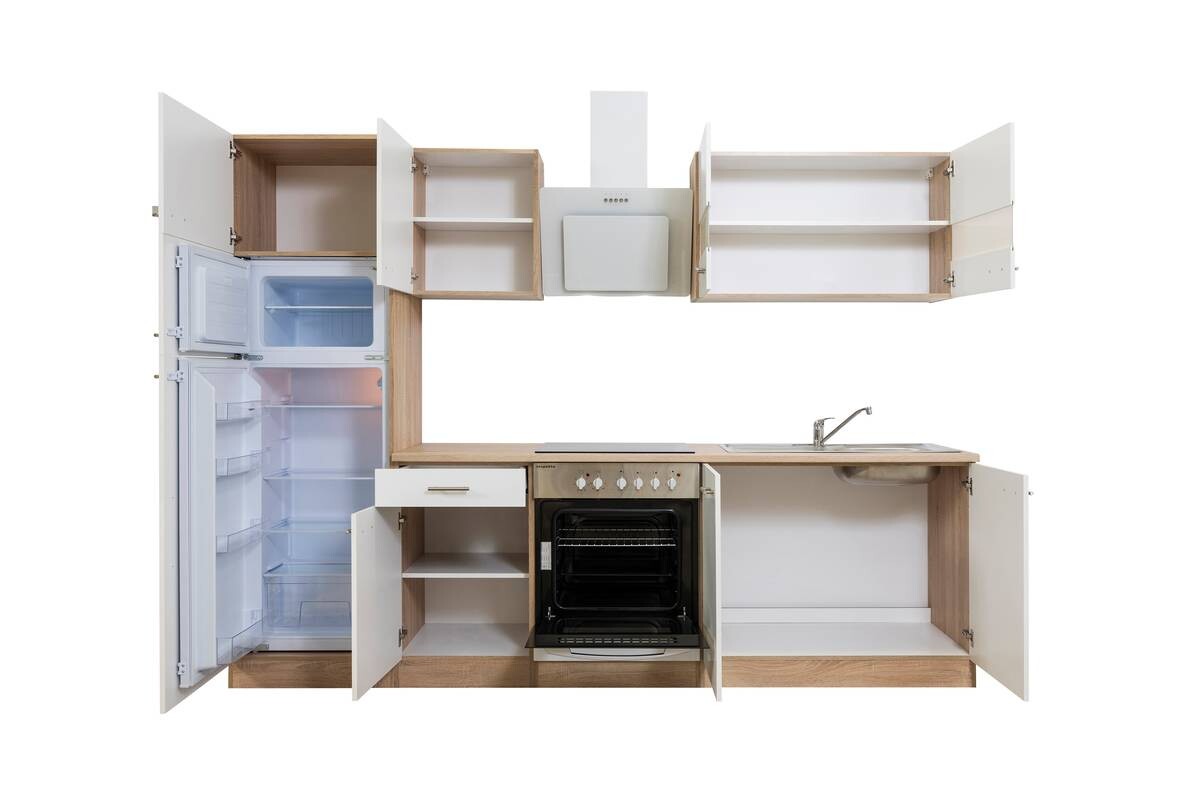 Respekta Küchenblock Economy weiß B/H/T: ca. 270x200x60 cm