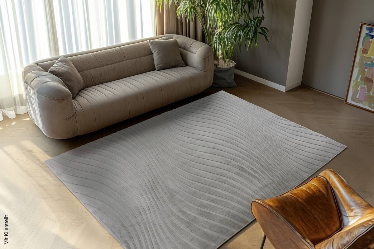 Kayoom Teppich Kierk 325 silber B/L: ca. 80x150 cm