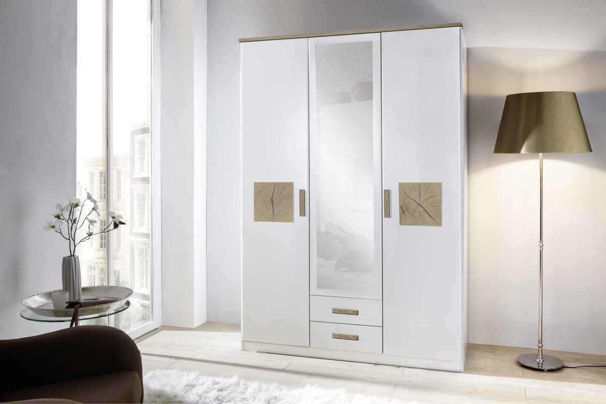 Kleiderschrank Kärnten Alpinweiß Nachbildung B/H/T: ca. 135x199x58 cm