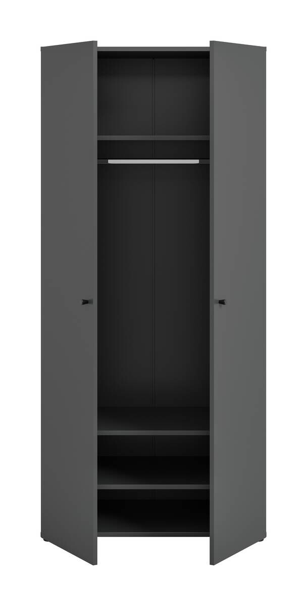 Kleiderschrank DARWIN anthrazit B/H/T: ca. 80x176x51 cm