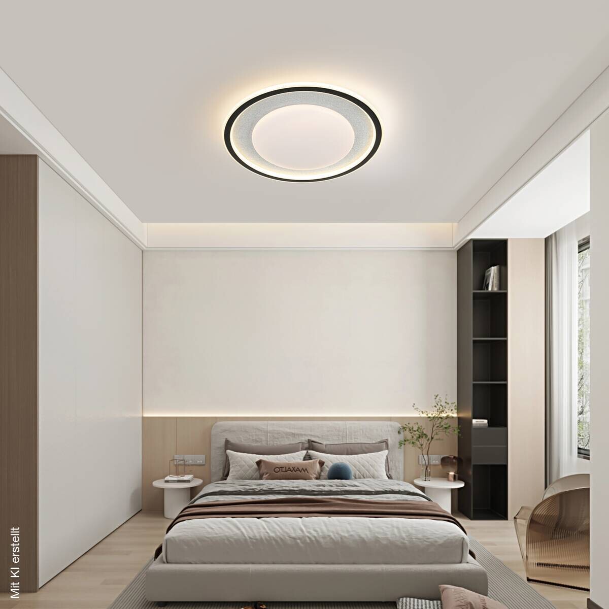 Nolo LED-Deckenleuchte silber schwarz Kunststoff T/D: ca. 9x40 cm