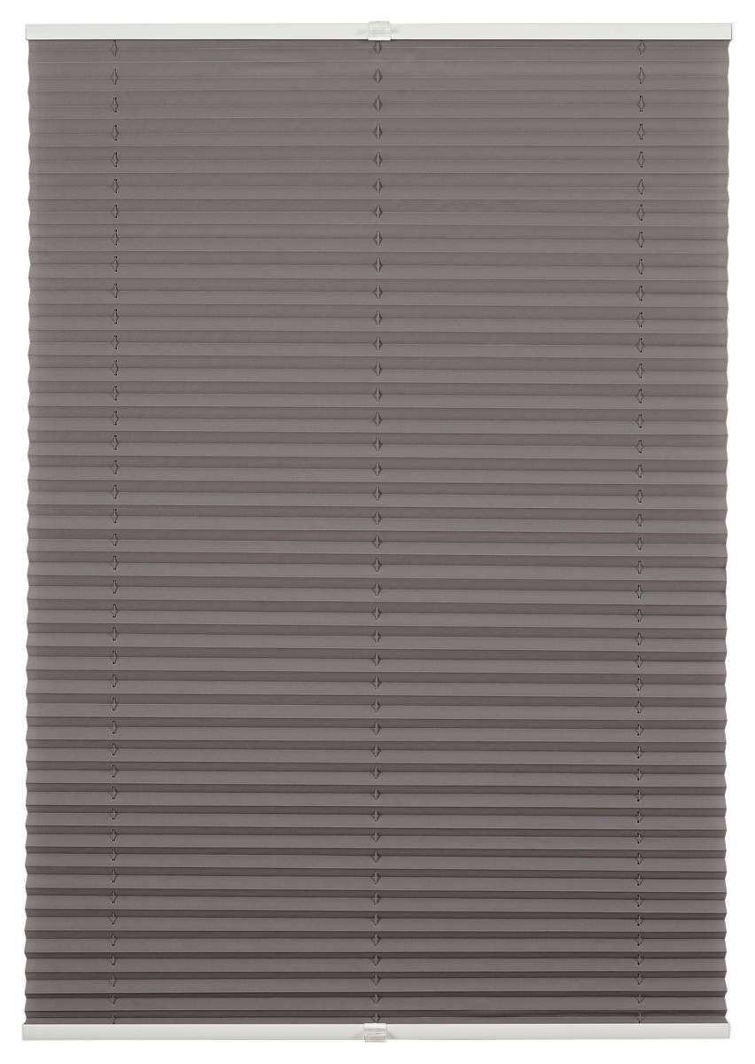 Hochwertiges Klemmplissee hellgrau B/L: ca. 70x210 cm