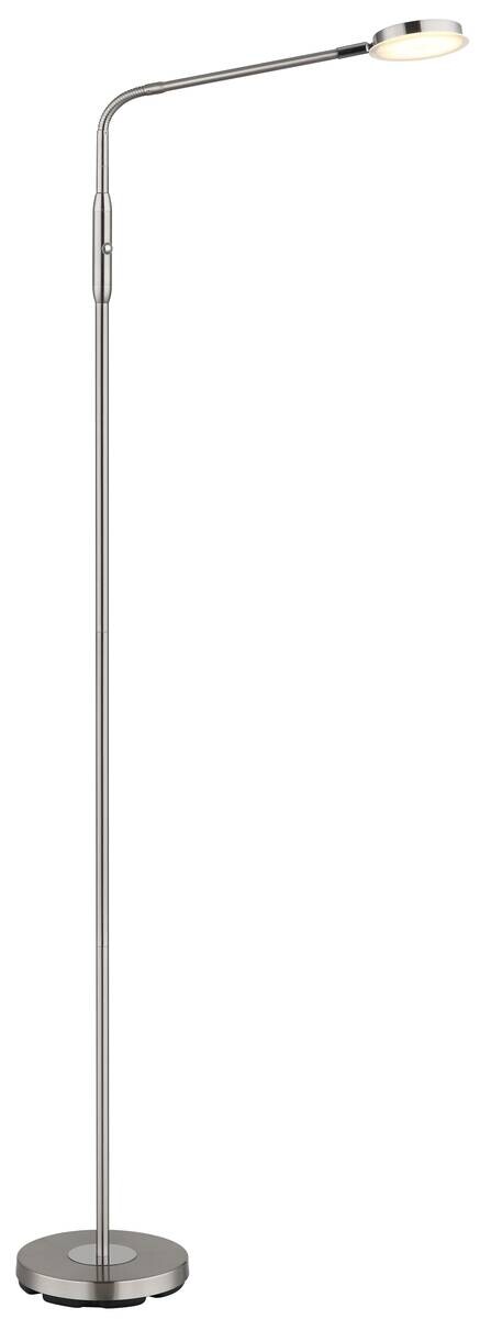 GLOBO Stehlampe nickel matt Metall B/H/L: ca. 20x173x52 cm 1 Brennstellen