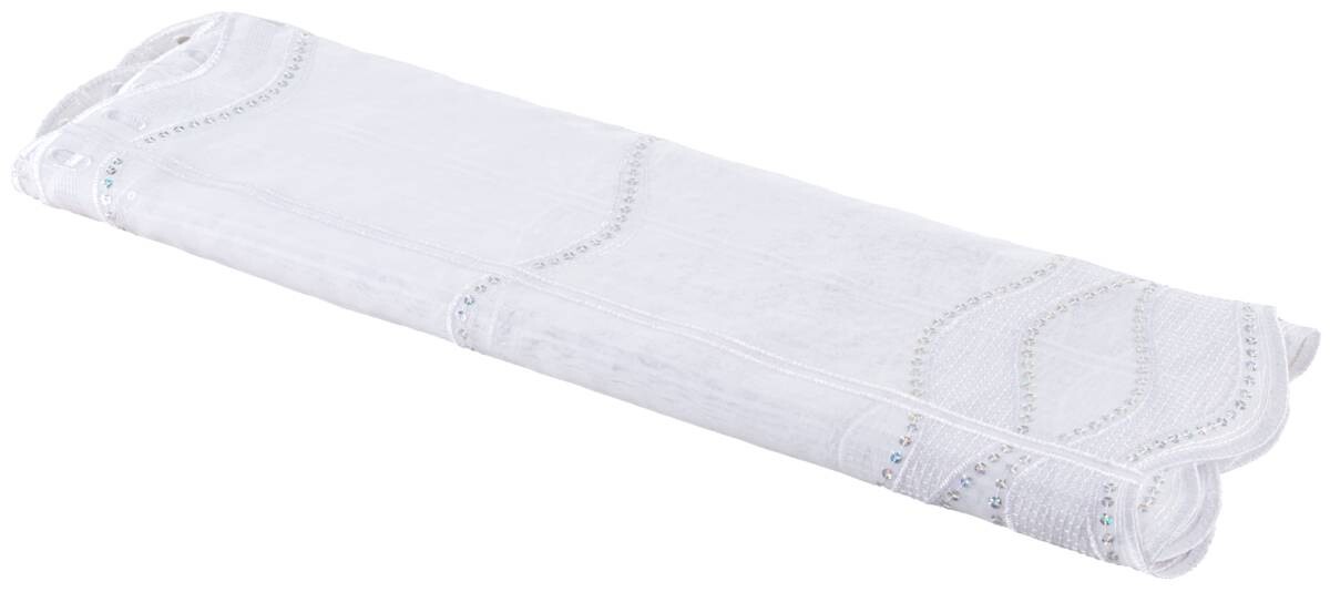 Scheibengardinen-Meterware Lucia weiß 100% Polyester H: ca. 60 cm