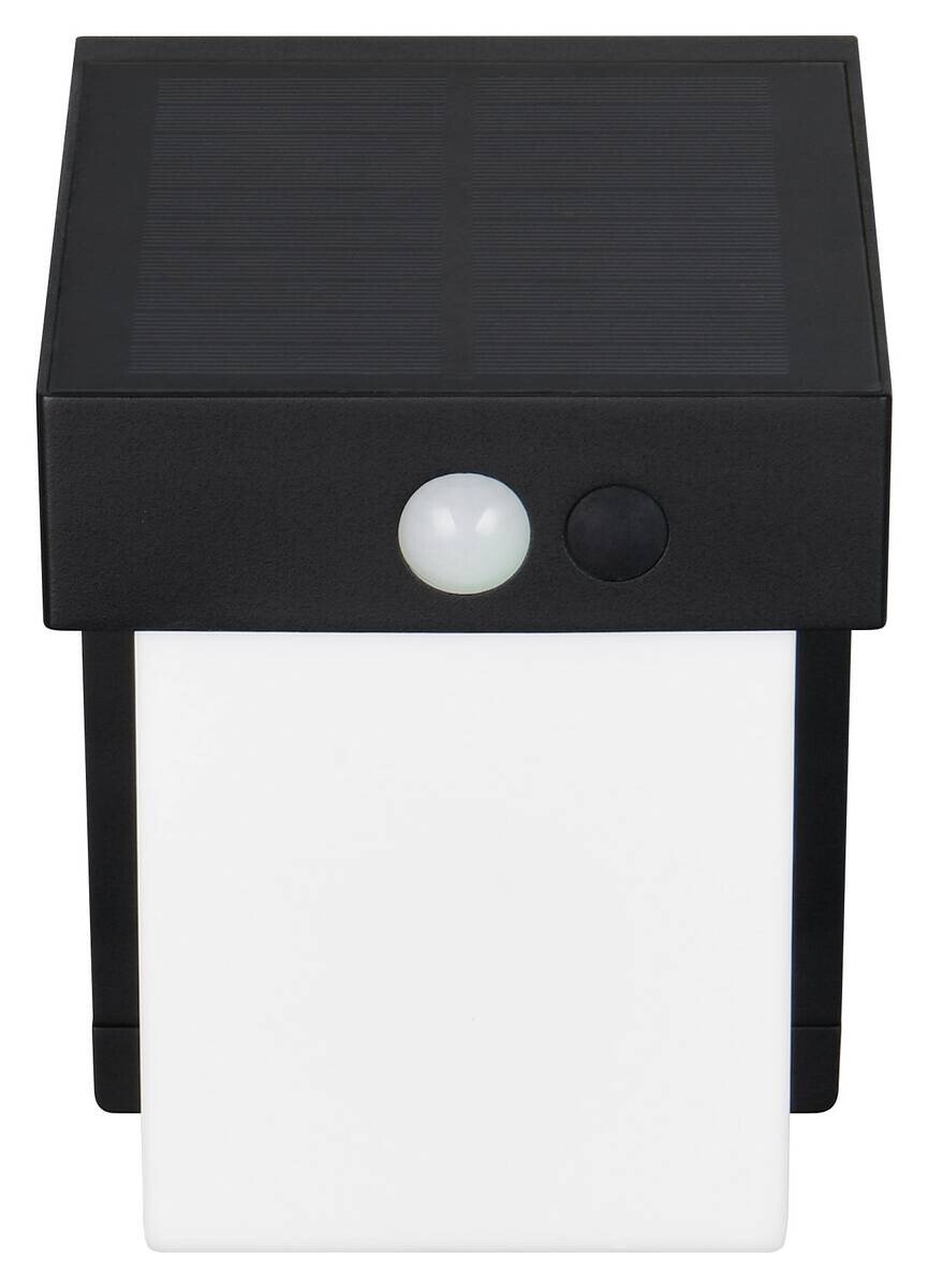 Solar-Außenwandleuchte mattschwarz B/H: ca. 1x14 cm