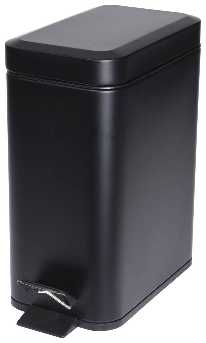 Treteimer schwarz Metall B/H/L: ca. 29x14,2x30,5 cm