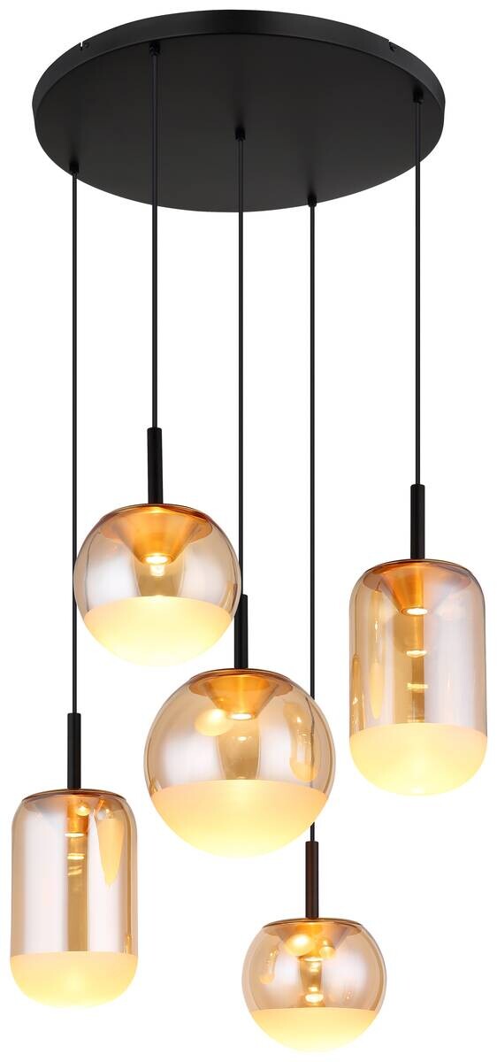 GLOBO LED-Hängeleuchte schwarz messing Metall Aluminium H/D: ca. 150x71 cm 1 Brennstellen