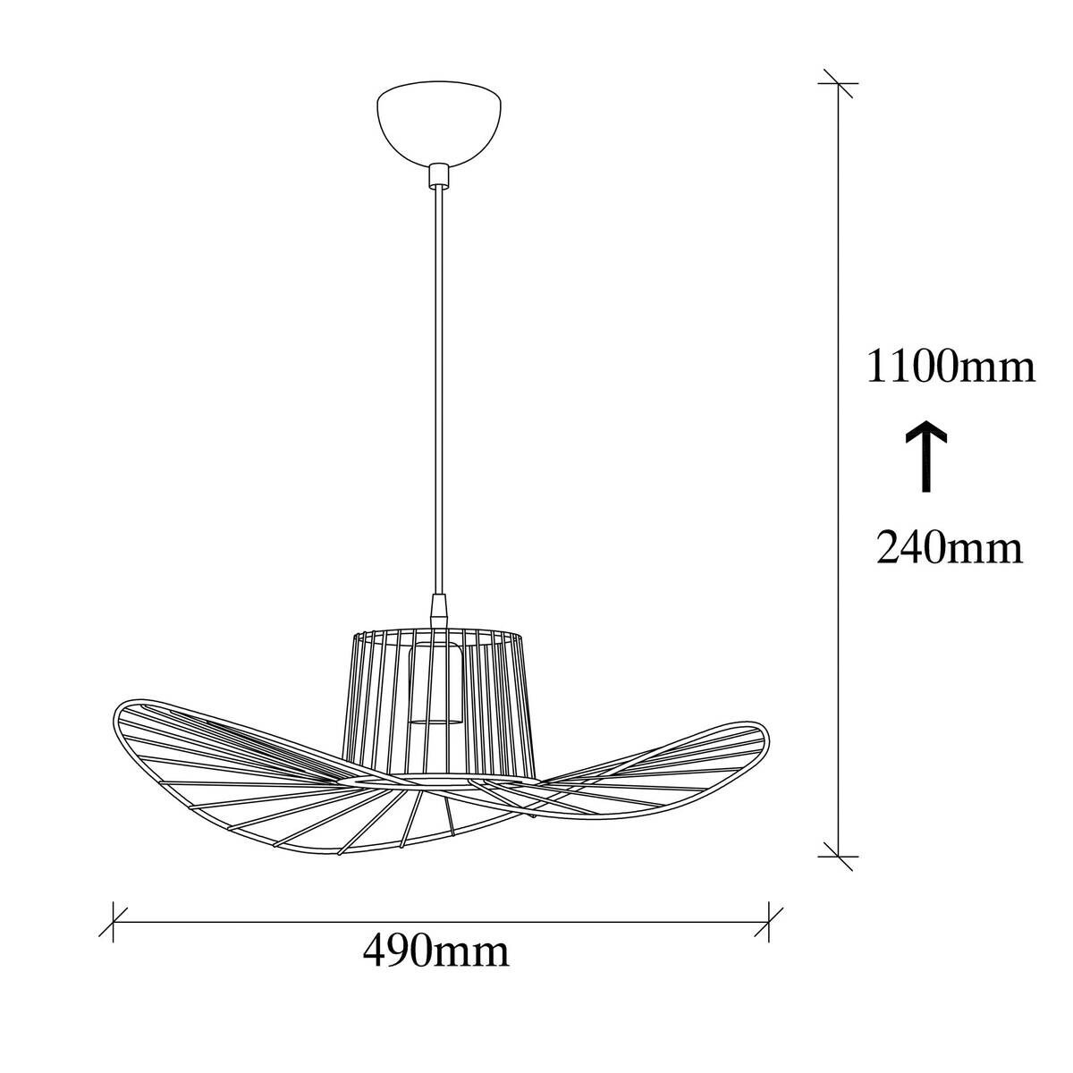 Opviq Pendelleuchte Tel schwarz Eisen B/H/T/L/D: ca. 49x110x49x49x49 cm E27 1 Brennstellen