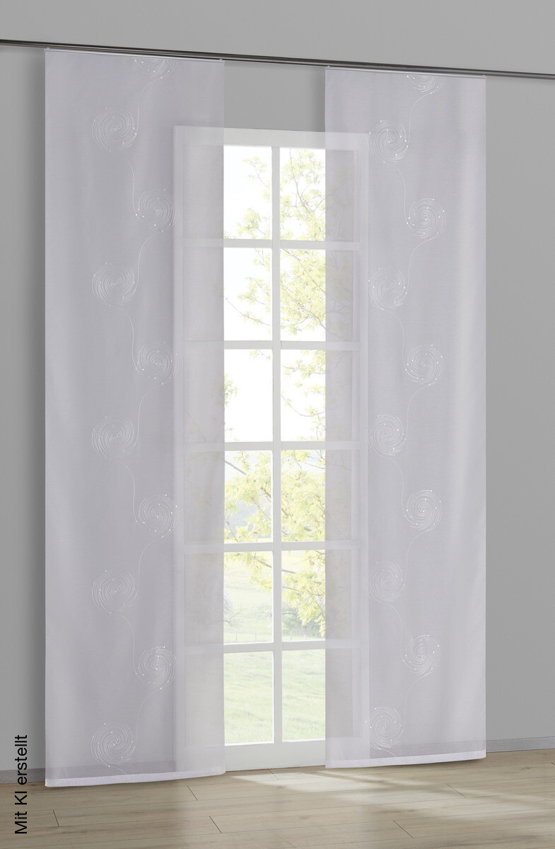 POCOline Schiebevorhang Sofia weiß 100% Polyester B/L: ca. 60x245 cm