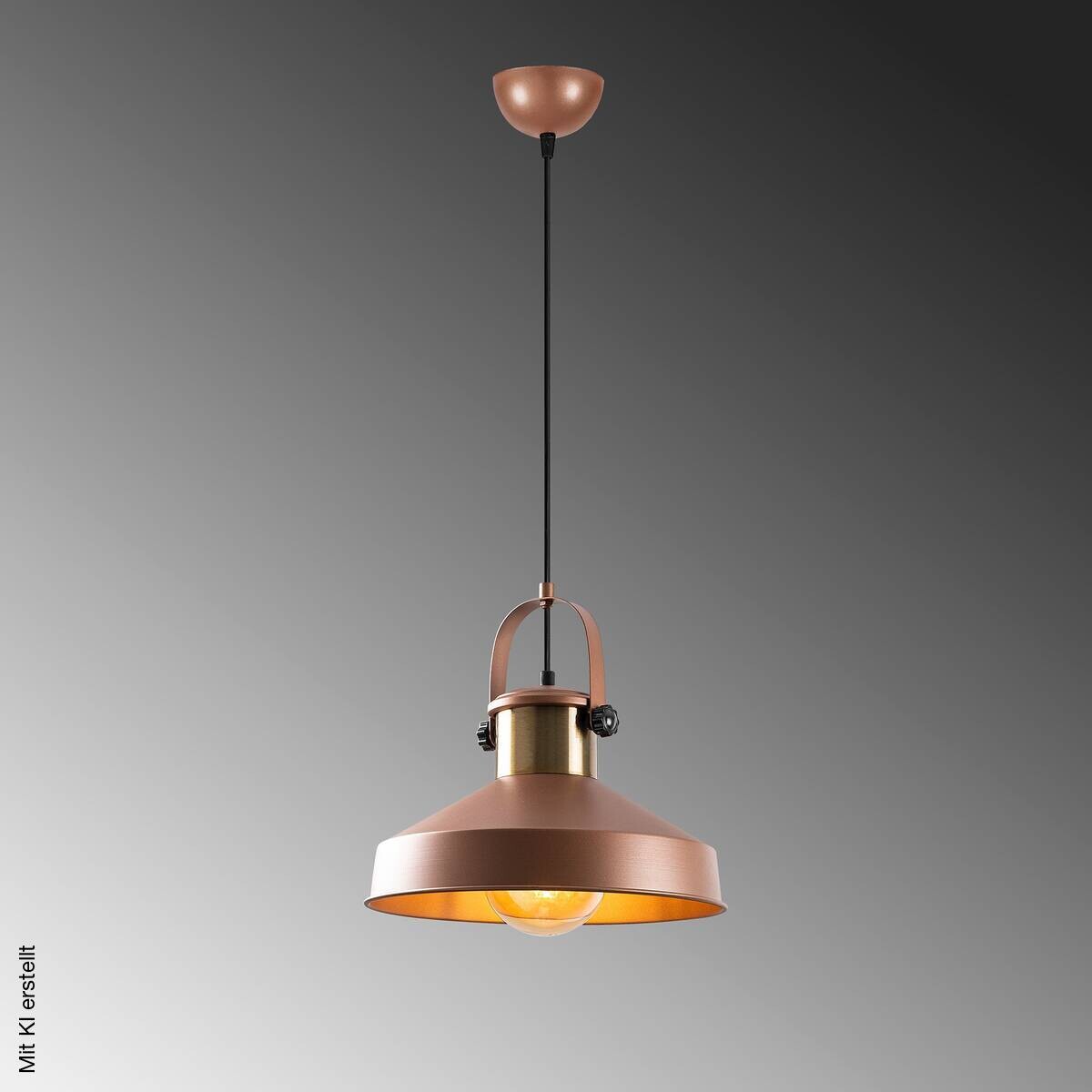 Opviq Pendelleuchte Kupfer B/H/T: ca. 35x134x35 cm E27 1 Brennstellen