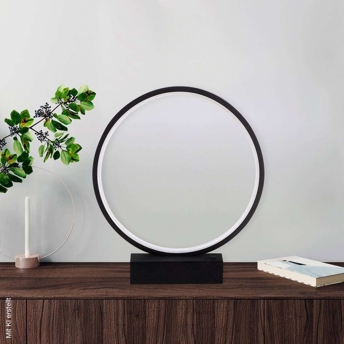 Opviq LED-Tischleuchte schwarz B/H/T: ca. 30x35x9 cm