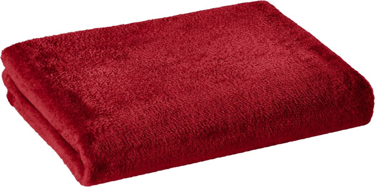 Flanelldecke bordeaux Polyester B/L: ca. 140x200 cm