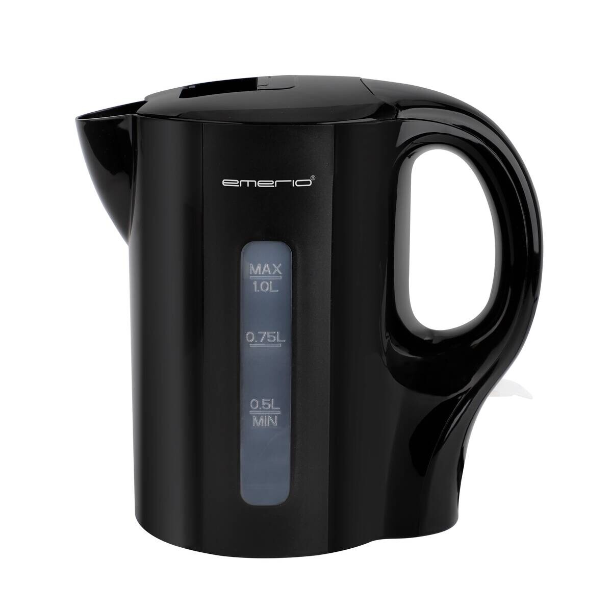 Emerio Wasserkocher schwarz Kunststoff B/H/L: ca. 12,4x19,5x20 cm ca. 1 l