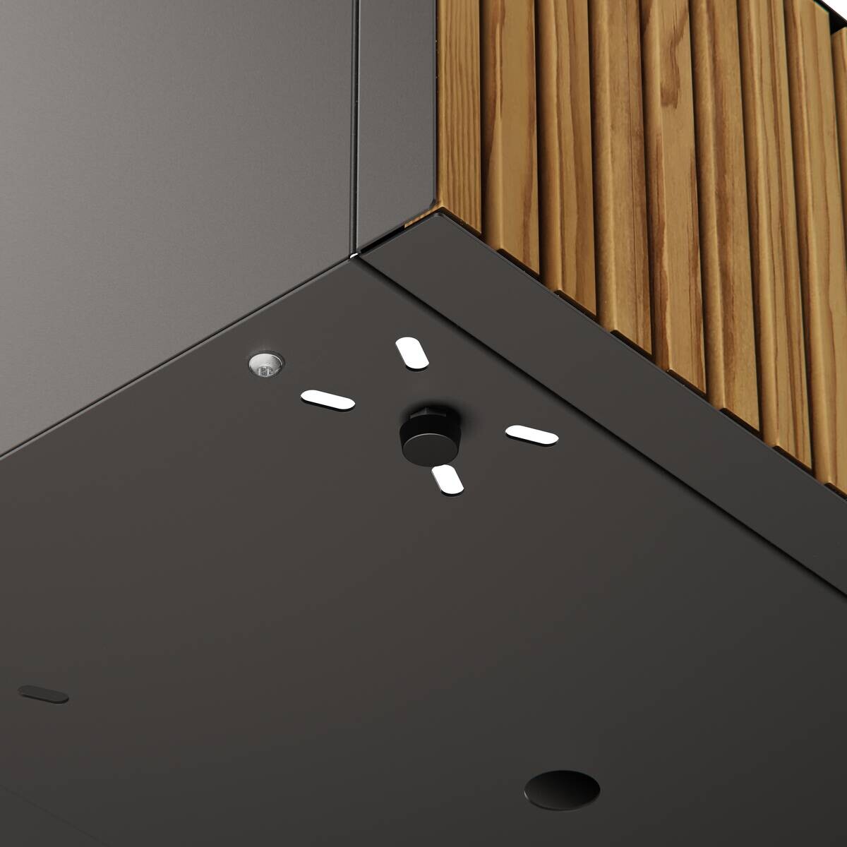 Herstera Garden Pflanzkübel Deco Planter schwarz Metall B/H/L: ca. 150x50x50 cm