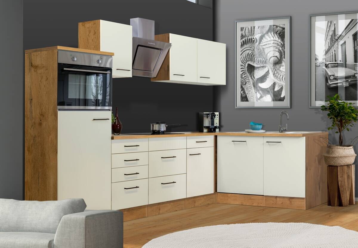 Winkelküche Avila Magnolie matt B/H/T: ca. 280x200x60 cm