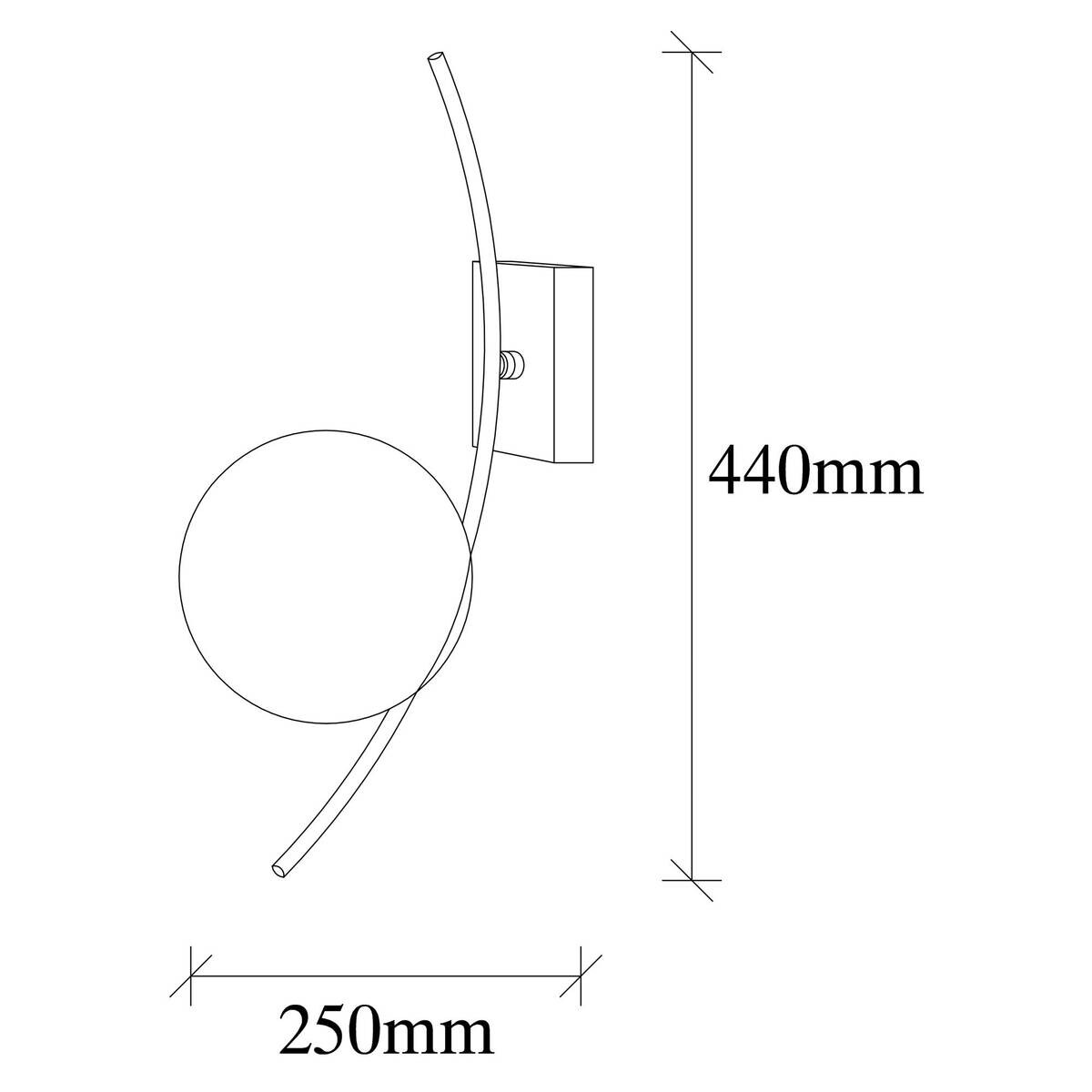Opviq Wandleuchte Hilal weiß schwarz Glas Metall B/H/T/L/D: ca. 25x44x25x15x15 cm E27 1 Brennstellen