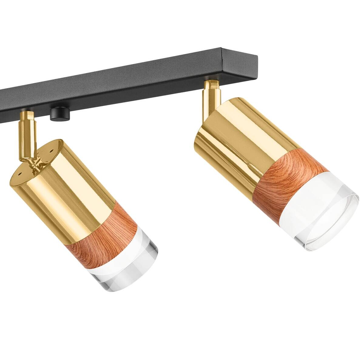 Lamkur Deckenleuchte gold Glas Stahl B/H/L: ca. 8x19x81 cm 4 Brennstellen