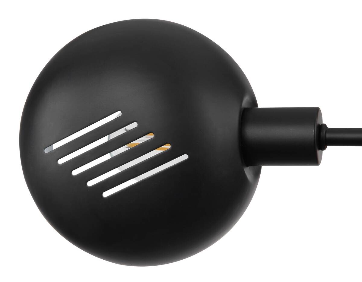 GLOBO Stehleuchte SEYMOUR schwarz Metall B/H/T: ca. 95x202x17 cm E14 3 Brennstellen