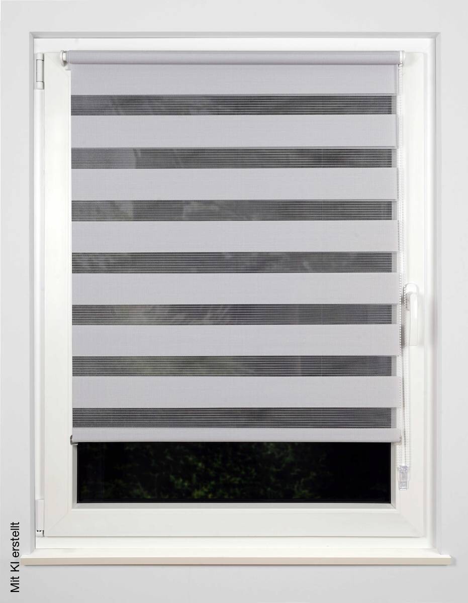 Doppelrollo Just grau B/L: ca. 70x210 cm