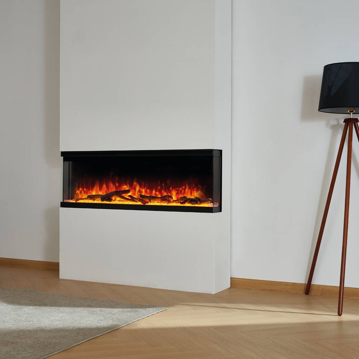 KAMINIO Elektrischer-Kamin LEA schwarz Metall B/H/T: ca. 107,1x43x20 cm ca. 1800 W