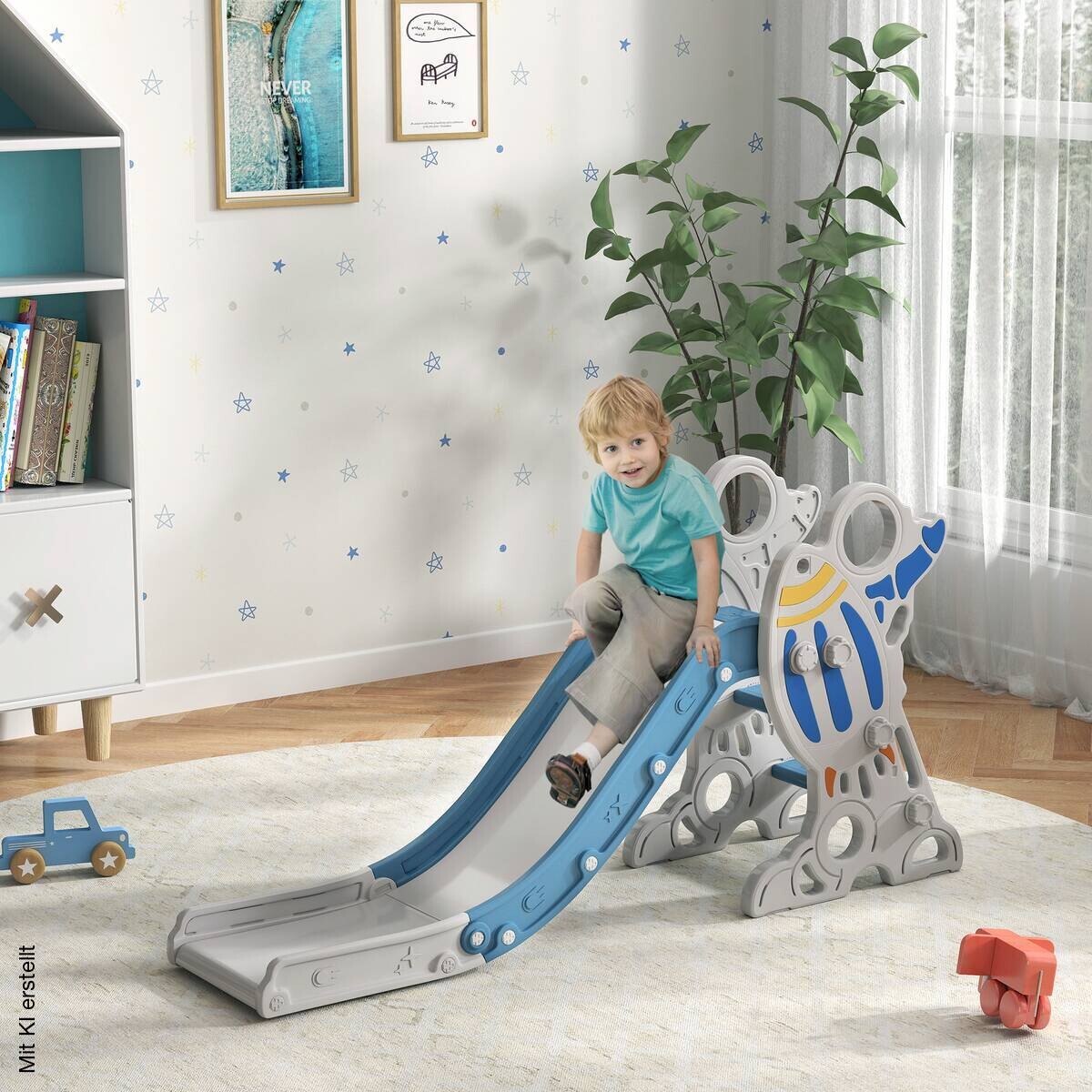 AIYAPLAY Kinderrutsche blau B/H/L: ca. 46,5x80x157 cm
