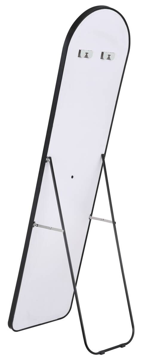 LED-Spiegel schwarz B/H/L: ca. 50x160x40 cm