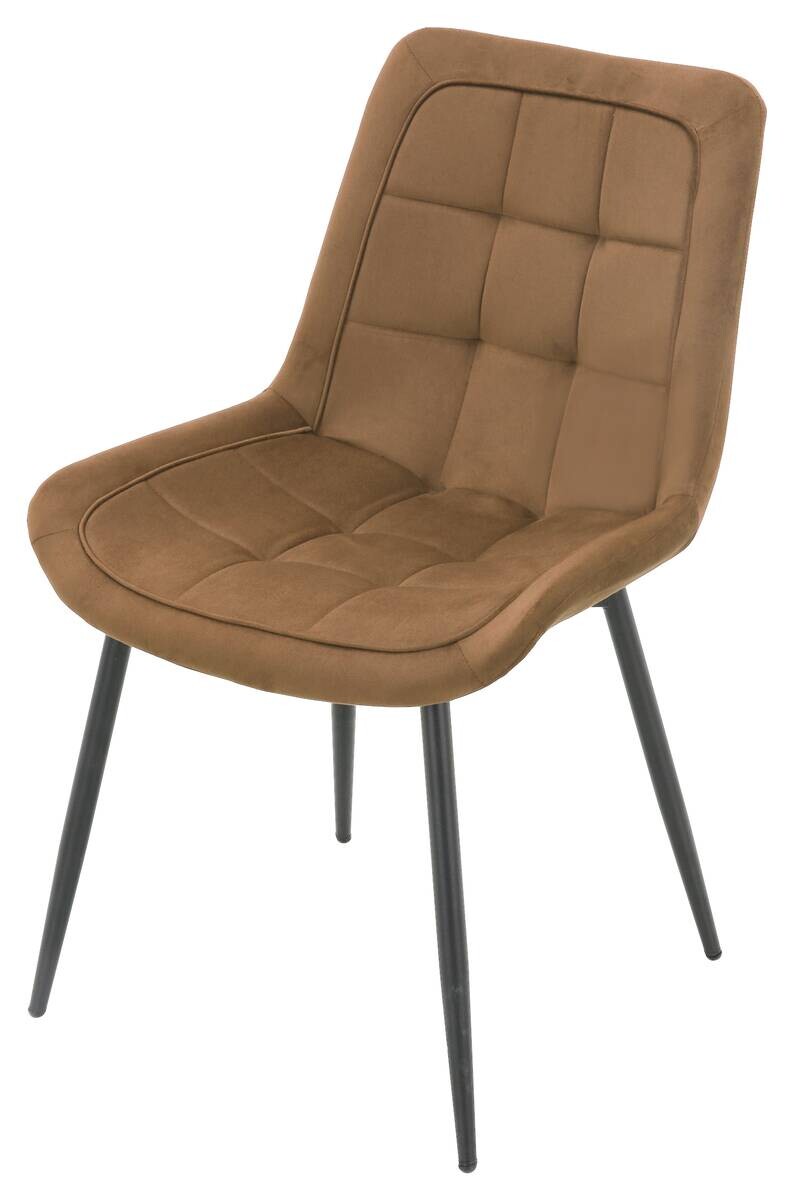 Stuhl KIRA braun Samtoptik B/H/T: ca. 59,5x82,5x49 cm