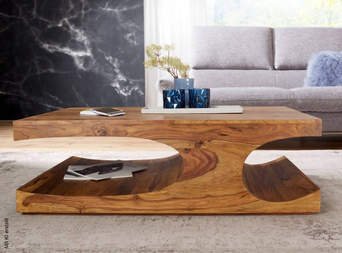 Couchtisch braun B/H/T: ca. 118x38x70 cm