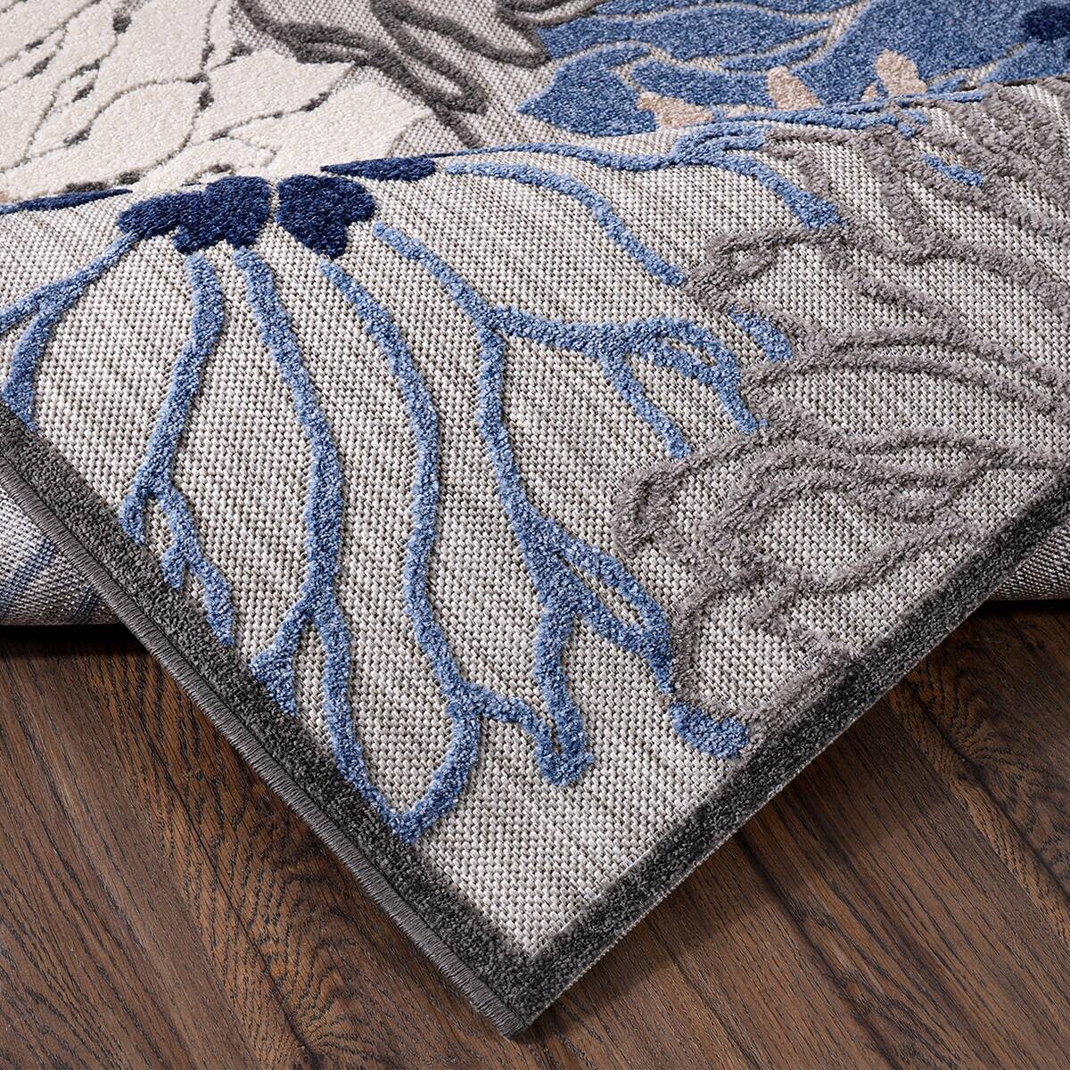 Sanat Outdoorteppich FLORAL grau B/L: ca. 240x330 cm