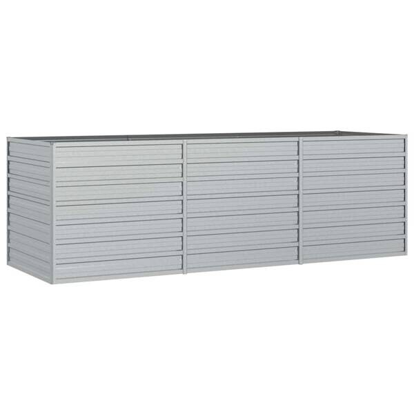 Garten-Hochbeet silber Stahl B/H/L: ca. 80x77x240 cm