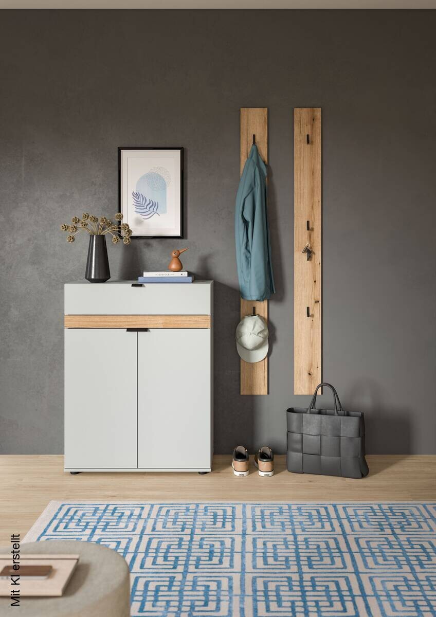 Garderobe Naro weiß Evoke Oak Nachbildung B/H/T: ca. 150x194x37 cm