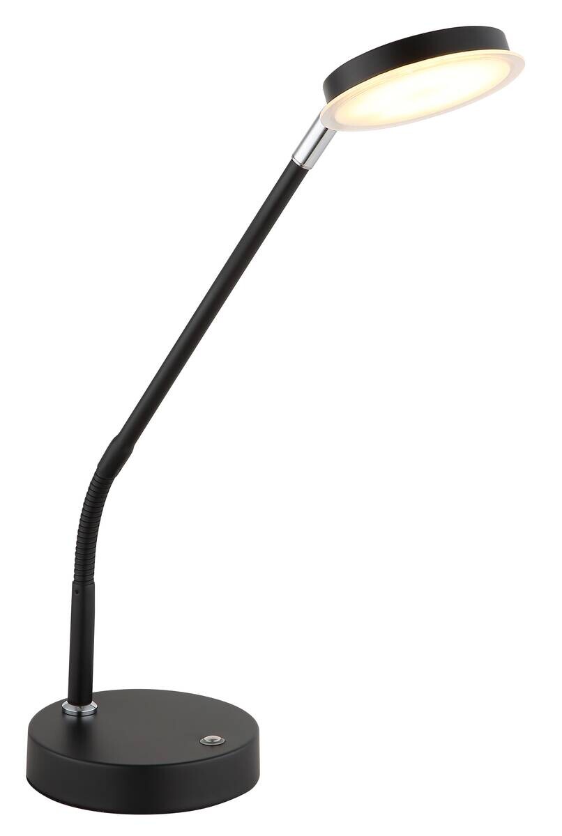 GLOBO Tischleuchte mattschwarz Metall B/H/L: ca. 13x52x43 cm 1 Brennstellen
