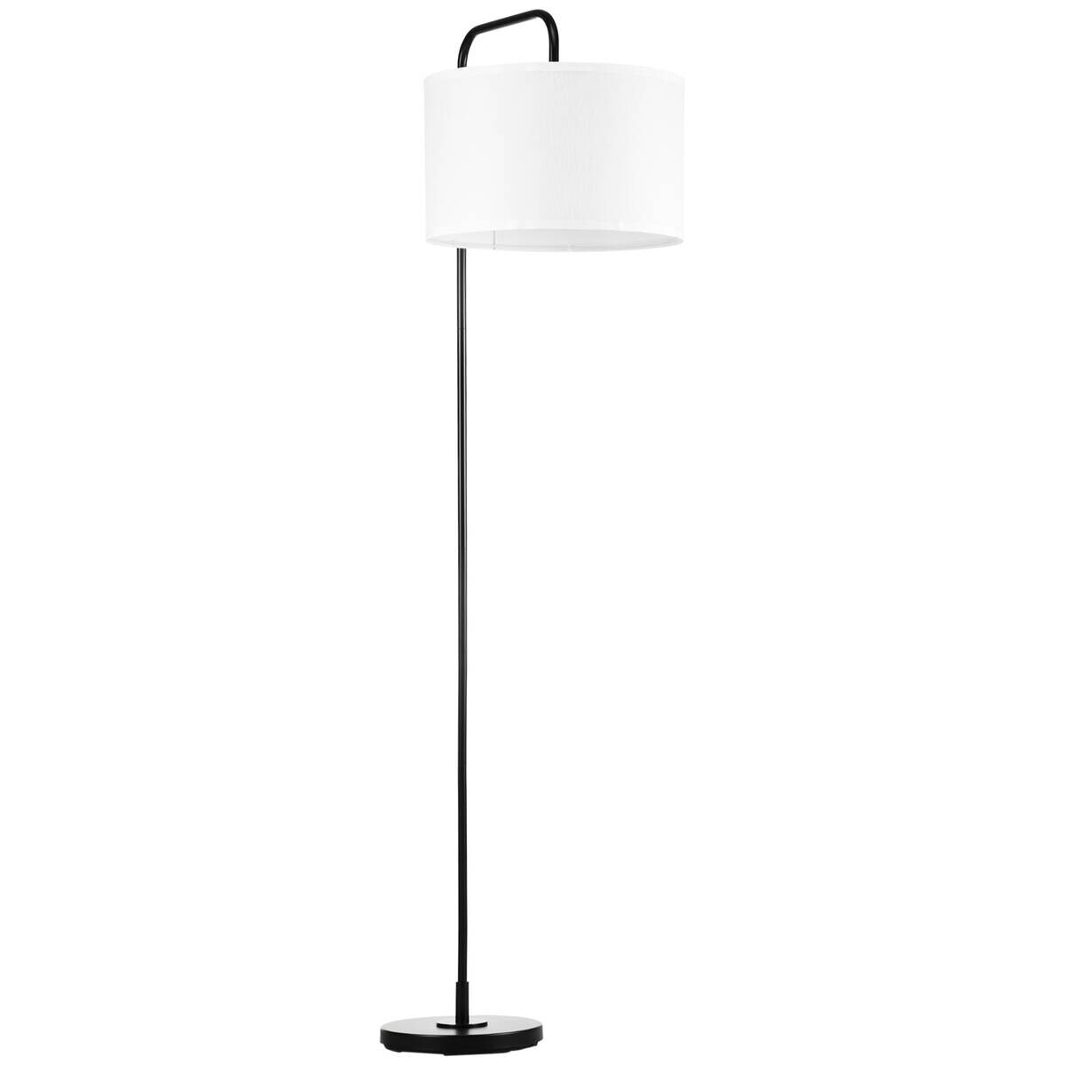 HOMCOM Stehleuchte weiß Stahl Polyester B/H/L: ca. 38x163,5x64 cm E27 1 Brennstellen