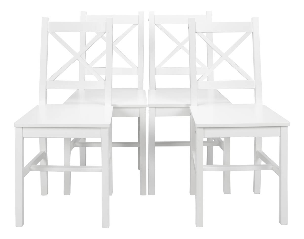 Tischgruppe Hanna weiß Holz B/H/T: ca. 118x73x75 cm
