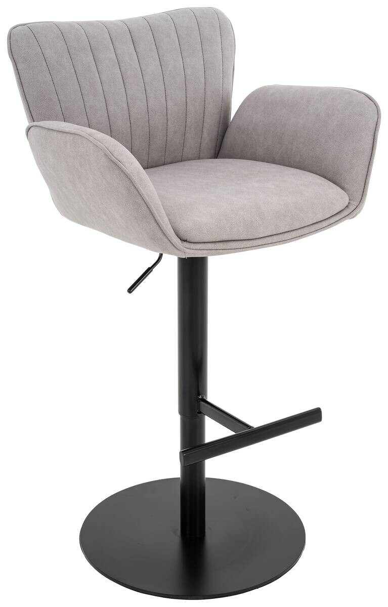 Barhocker FM hellgrau B/H/T: ca. 59x94,5x53 cm