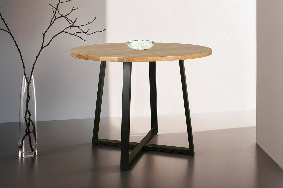 Tisch ARROW schwarz natur H/D: ca. 77x100 cm