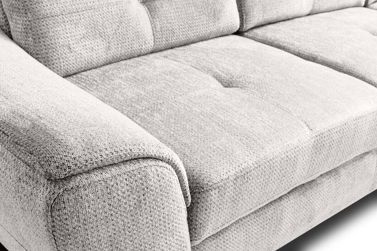 Ecksofa mit Bettfunktion und Bettkasten natur Microfaser B/H/T: ca. 274x82x231 cm
